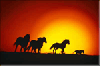 Wild Horses at Sunset