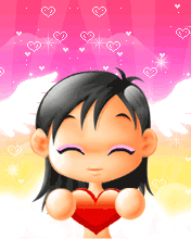 cute little girl with a broken heart