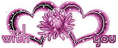 violet hearts & a flower : with you