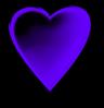 Plain Neon Purple Heart