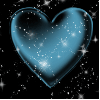 blue glitter heart