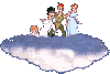 Disney - John, Michael, Wendy, And Peter Pan On Cloud
