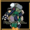 Gai gives kakashi a Piggy-back ride