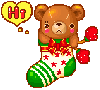 teddy bear christmas stocking