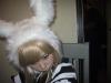 cute kawaii kana moon with her fluffy bunny hat