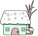 snowy house