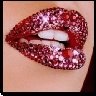 red sparkly lipstick