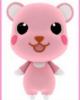 cute kawaii pink teddy bear