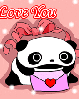 cute kawaii love you tare panda