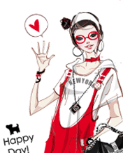 cute kawaii fashion girl happy day