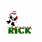 santa skating on Rick