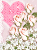 cute kawaii white roses i love you