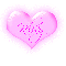 Kelsey in a pink flashing heart