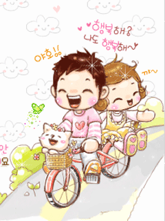 cute kawaii lil lovers riding a bike let's go !!!