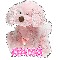 Dana w/pink dog