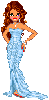 Girl with blue dress