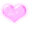 Brad in a pink blinking heart