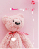 cute kawaii pink teddy bear i love you baby
