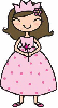 cute princess with pink dress