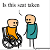 Wheelchair seat taken?